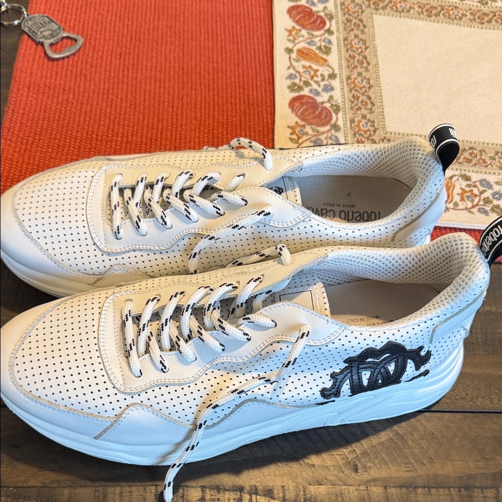 Roberto Cavalli White and Black Sneakers I used 2 Times only
